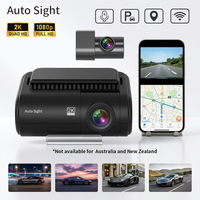 Caméra embarquée double canal avant/arrière 1080P GPS WiFi 2,4 GHz Enregistrement en boucle automatique Surveillance de stationnement Vision nocturne Mémoire max 256 Go pour voiture