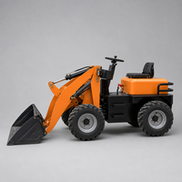 Mini-excavatrice de 1,2 tonne pour vergers, serres, élevages, mini-chargeuse et déchargeuse, petite pelle sur pneus