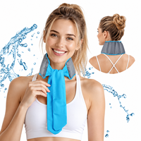 Écharpe rafraîchissante réutilisable en gel pour le cou, idéale pour soulager la chaleur estivale, thérapie par le froid pour le sport, le travail et les activités de plein air