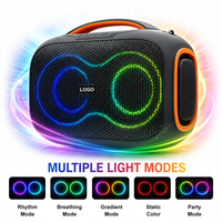 Enceinte portable pour événements et fêtes, 40W, lumières LED RGB, enceinte audio pour karaoké, mariage, anniversaire et événements en plein air