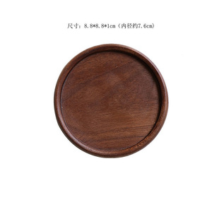 Wooden Coaster <b>Square</b> Round Cup Holder 8.8cm x 7.6cm Durable Heat Insulation Mat For <b>Coffee</b> Tea <b>Table</b> Use - Product Image 5