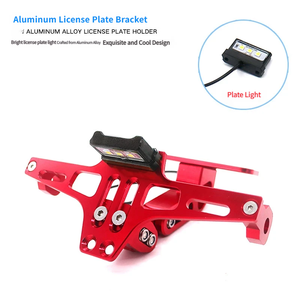 Support de <span class=keywords><strong>plaque</strong></span> d'immatriculation arrière réglable en aluminium pour <span class=keywords><strong>moto</strong></span> <span class=keywords><strong>avec</strong></span> éclairage, support de <span class=keywords><strong>plaque</strong></span> d'immatriculation pour <span class=keywords><strong>moto</strong></span> - Product Image 2
