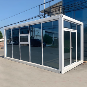 สำนักงานเคลื่อนที่แบบถอดประกอบได้ขนาด 20 ฟุต ใช้ห้องคอนเทนเนอร์ผนังกระจก ผลิตในจีน - Product Image 2