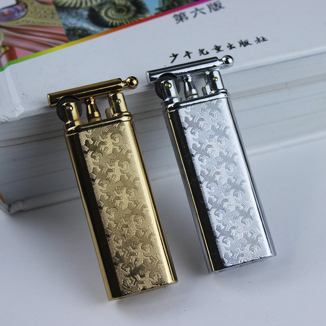 Windproof Metal Butane Cigarette Refillable Lighters Cigar Lighter Personalized Vintage Luxury Gas Lighter