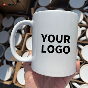 Toptan 11 Oz porselen beyaz özelleştirilmiş özel Logo baskılı noel süblimasyon boş Logo ile seramik fincan kahve kupalar - Product Image 1