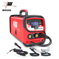Saldatrice Multifunzione VECTOR 4 in 1 MIG MMA ARC Lift TIG FCAW Senza Gas Compatta con Schermo LED MIG200