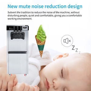 Machine à crème glacée manuelle à 3 saveurs, machine à crème glacée industrielle en libre-service avec pompe à air - Product Image 4