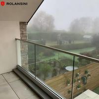 Balustrade en verre pour balcon à domicile, panneaux en verre trempé, balustrade en verre et acier inoxydable