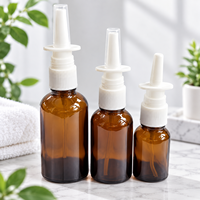 Flacon pulvérisateur nasal en verre de 5 à 100 ml avec pompe à brume fine, emballage cosmétique rechargeable pour produits de soins personnels