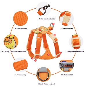 Set tali kekang anjing mewah, aksesori latihan luar ruangan <span class=keywords><strong>Bulldog</strong></span> Perancis pola cetak untuk anjing kecil - Product Image 3