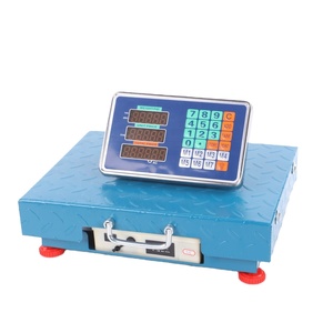 Cân điện tử không dây 150kg/<span class=keywords><strong>300kg</strong></span>, cân sàn bằng thép với màn hình LCD, model TCS, cân tính giá - Product Image 1