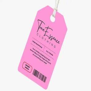 Etiquetas colgantes de papel para ropa con lazo de cuerda, utilizadas para prendas de vestir, calzado, accesorios de moda y etiquetas de productos para la venta. - Product Image 2