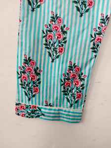 Nuevo Conjunto de Pijama de Algodón Estampado Tejido Elegante Indio, 100% Algodón, Largo Completo, Verano - Product Image 5