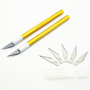 มีดปากกาโลหะแกะสลักขนาดเล็ก,ชุดมีดงานฝีมือแกะสลักแกะสลักประติมากรรมแกะสลักไม่ลื่นความปลอดภัยกระดาษตัดเครื่องมืองานฝีมือ #11 - Product Image 5