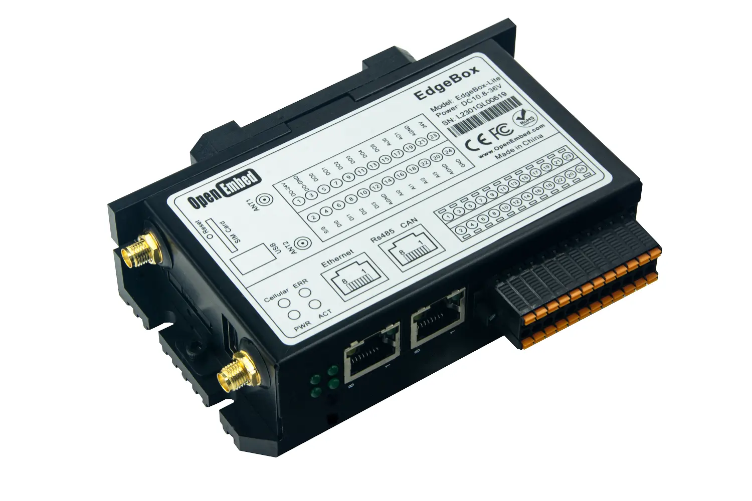 Edgebox-esp-100 ESP32-based 산업용 제어 호스트 PLC I 프로그래밍 가능 컨트롤러 Linux 4G LORAEdge 계산