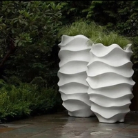 Pot de fleurs moderne en fibre-ciment pour la maison, décoration de bassin de jardin, grands pots de plantes pour jardinières