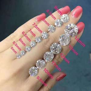 Moissanite blanche 1mm 1.2mm 1.5mm 1.8mm 2mm <span class=keywords><strong>2</strong></span>.5mm <span class=keywords><strong>2</strong></span>.8mm DEF GH Melee VVS pour montres et bijoux chaîne cubaine - Product Image 5