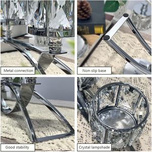 Porte-bougie en <span class=keywords><strong>verre</strong></span> et métal à 3 bras en forme <span class=keywords><strong>d</strong></span>'arche pour mariage, salle à manger, <span class=keywords><strong>d</strong></span>écoration de la maison, cadeau - Product Image 5