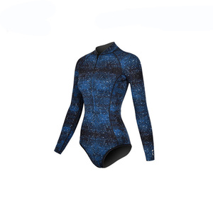 Traje de baño de una pieza con cremallera y estampado tie-dye 2026, traje de baño deportivo <span class=keywords><strong>vintage</strong></span> de manga larga, traje de surf para <span class=keywords><strong>mujer</strong></span>, ropa de playa - Product Image 1