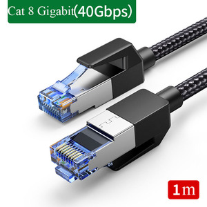 <span class=keywords><strong>Cable</strong></span> <span class=keywords><strong>Ethernet</strong></span> de Nailon Ms New de 1M, <span class=keywords><strong>Cable</strong></span> de Red Gigabit Cat 8 de Alta Velocidad 40Gbps - Product Image 4