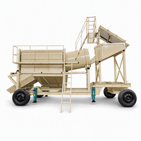 Unité de lavage et de criblage de scories d'or sur roues, portable, avec moteur diesel et pompe centrifuge, grande capacité, pour l'extraction minière.