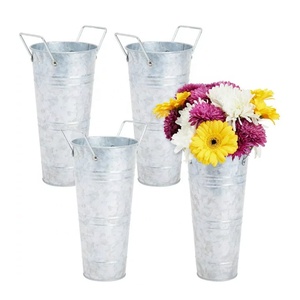 Оцинкованная металлическая ваза для цветов - Product Image 4