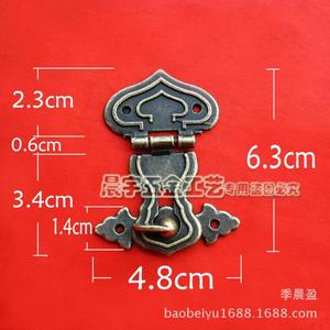 Bisagra de aleación de zinc estilo antiguo de 6.3cm x 4.8cm, diseño tradicional para cajas de madera y muebles - Product Image 1