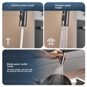 <span class=keywords><strong>Robinet</strong></span> moderne Wayon en acier inoxydable avec douchette extractible et double mode de jet d'eau - Product Image 4