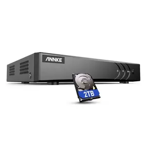ANNKE 16CH 5MP H.265 + היברידי DVR מקליט 1SATA ממשק עד 6TB קיבולת CCTV DVR תנועת תמיכה זיהוי עם 2TB HDD