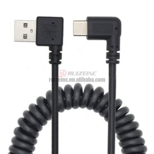 Câble de données à ressort Type-C double Usb3.1 à <span class=keywords><strong>angle</strong></span> de 90 degrés, coudé à gauche et à droite - Product Image 5