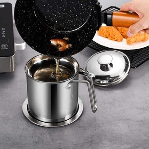 Filtro separador de aceite para freír en la cocina, recipiente de grasa para Bacon, olla de aceite de acero inoxidable con malla fina - Product Image 2