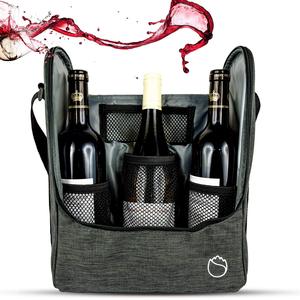 Bolsa Enfriadora de Vino Aislada, Impermeable y Acolchada, Ideal para Viajes, <span class=keywords><strong>BYOB</strong></span>, Gran Venta - Product Image 4