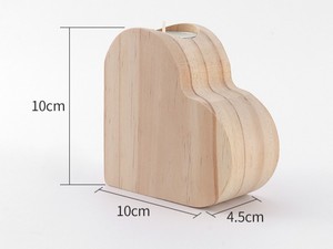 <span class=keywords><strong>Bougeoir</strong></span> écologique en forme de cœur en bois pour chauffe-plat - Product Image 5