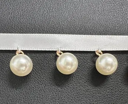 Recorte hecho a mano de una sola perla, adorno de encaje con flecos y diamantes de imitación, gran oferta