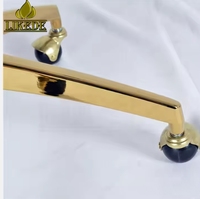 Base de chaise de bureau et de gaming de luxe cinq étoiles, réglable en hauteur, pivotante, avec mécanisme d'inclinaison, en aluminium plaqué or et roulettes