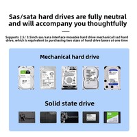 Enclosure Hard Drive SAS/SATA 3,5 inci untuk Laptop dan Desktop, Material ABS, Asal Cina, Kompatibel dengan Hard Drive Mekanik dan Solid-State