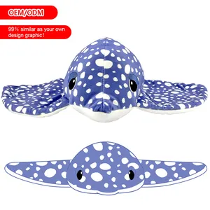 JOPark CPC EN71 grand oreiller en peluche professionnel personnalisé super doux et réaliste peluche raie gros animal de mer en peluche jouet