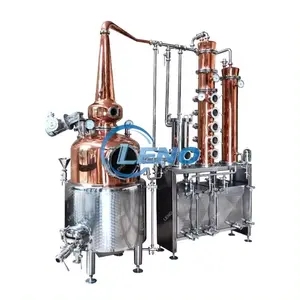 Mini máquina de destilação de álcool e etanol Moonshine, equipamento de cobre para destilaria, destilador de conhaque