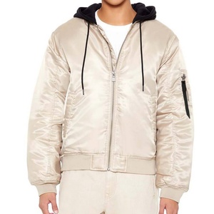 Chaqueta de Piloto para Hombre con Capucha con Cordón y Bolsillo con Cremallera, Apta para Moda Casual Diaria y Ropa Urbana - Product Image 5