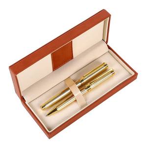 Stylo en métal de luxe en or rose pour le bureau, matériau lourd, logo personnalisé avec boîte - Product Image 1