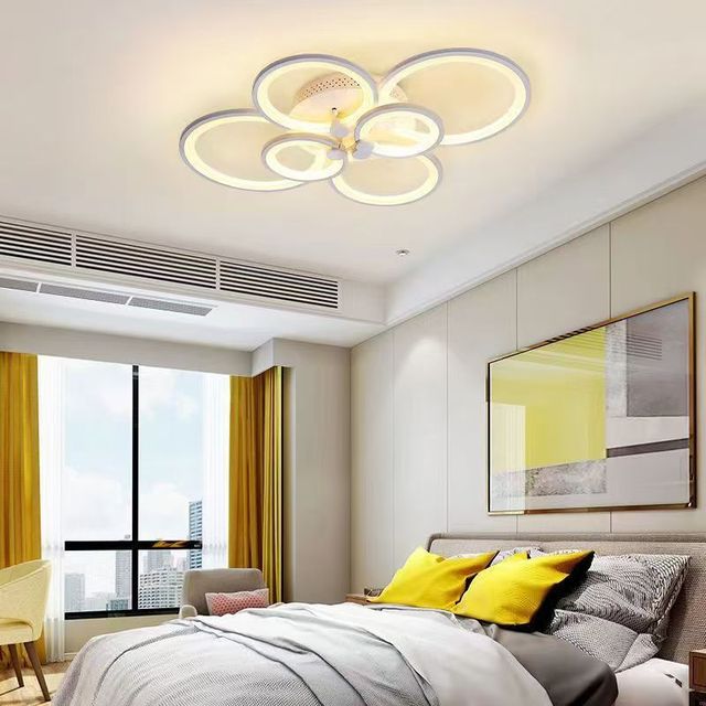 Modern Iron AC LED Ceiling Light for Bedroom Living Room Study & Dining-Romantic Minimalist Style