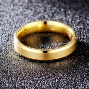 DC-8 Europäisch-Amerikanischer 4mm 6mm 8mm Bestseller Matt Glatter Vergoldeter Geometrischer Trendiger Unisex Jubiläumsring - Product Image 6