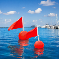 Bola Flotante Esférica de PE Roja de 400mm de Alta Calidad, Resistente a la Corrosión, para Interruptor de Nivel de Tanque de Acuicultura, Venta al Por Mayor