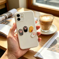 Badges autocollants métalliques créatifs personnalisés, décorations de coque de téléphone imprimées UV en forme personnalisée, cadeaux imitation antique moderne sur mesure