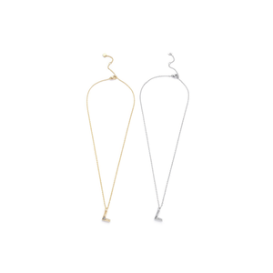 Collar con Colgante de Diamante Letra L, Cadena de Acero Inoxidable, 6 Colores, Acero - Product Image 2