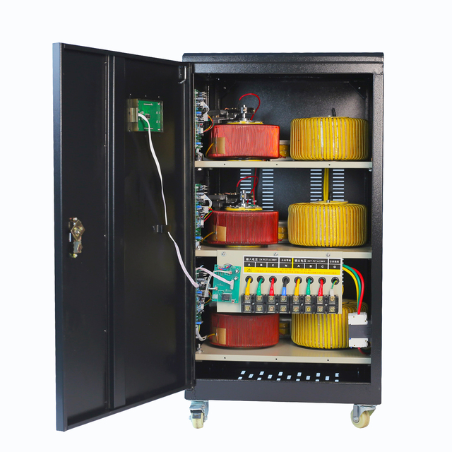 Factory Direct Sales Low Price  SVC TNS Three Phase 120KVA Copper Coil 380V  AC Automatic Voltage Stabilizer