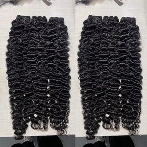 Cheveux vierges bouclés vietnamiens et birmans doublement étirés, lots de cheveux ondulés, fournisseurs de cheveux, cheveux humains indiens vierges alignés dans le sens des cuticules, <span class=keywords><strong>tissage</strong></span> en vrac - Product Image 3