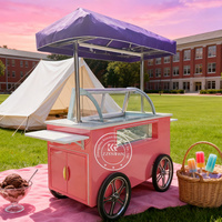 Ijs Vitrine Ijskar Gelato Ijskar Food Kar Mobiele Straat Food Kar Outdoor Mobiele Food Kar
