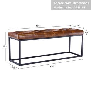 Banco Tapizado en Cuero de Lujo, Asiento Cómodo, Construcción Robusta, Diseño Moderno y Elegante, Perfecto para Pasillo o Sala de Estar - Product Image 5