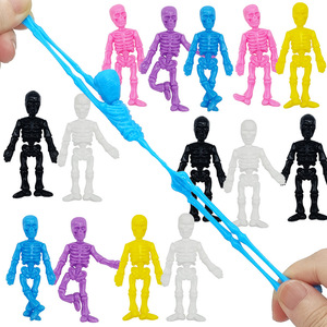 DAMAI Skeletons Stretchy Toys Halloween Party Favors for Kid Muti-Color Bulk Set Kit for Easter Egg Basket Stuffer Pinata Filler - Product Image 2